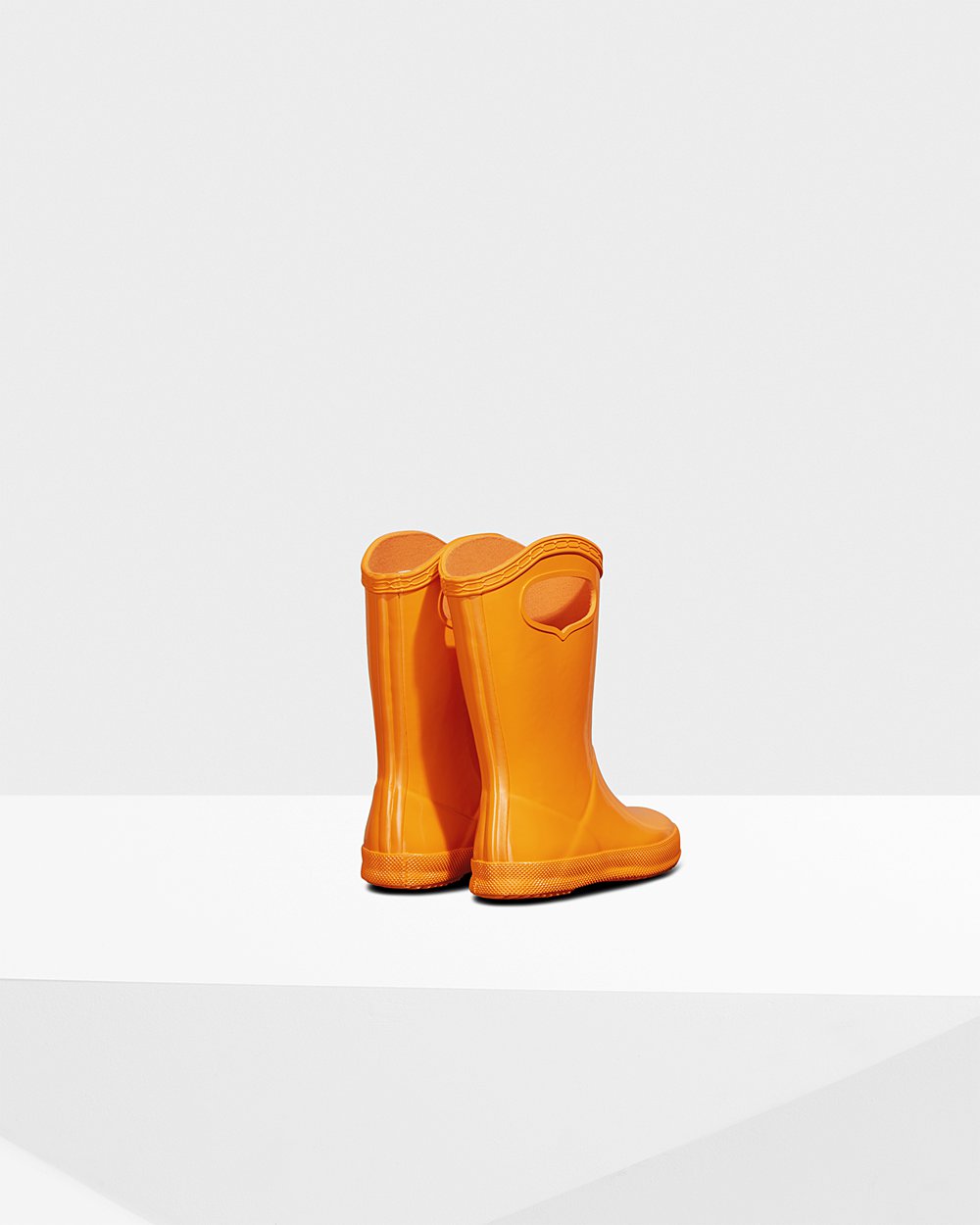 Botas De Agua Hunter Niños Original First Classic Grab Handle Gloss - Naranjas - Argentina 9574PRVBG